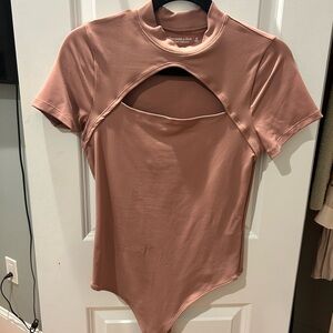 Abercrombie & Fitch Pink Cut-Out Bodysuit